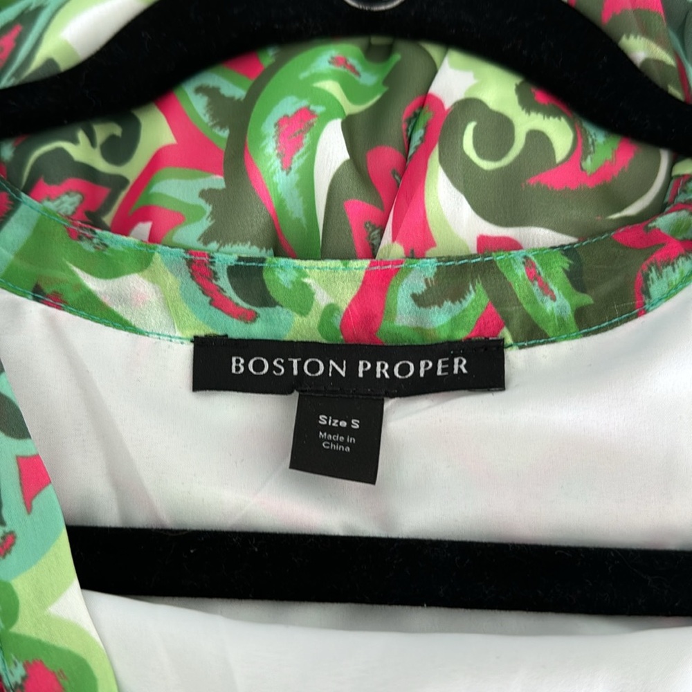 Boston Proper Print Ruffled Maxi Sz S - Picture 6 of 6